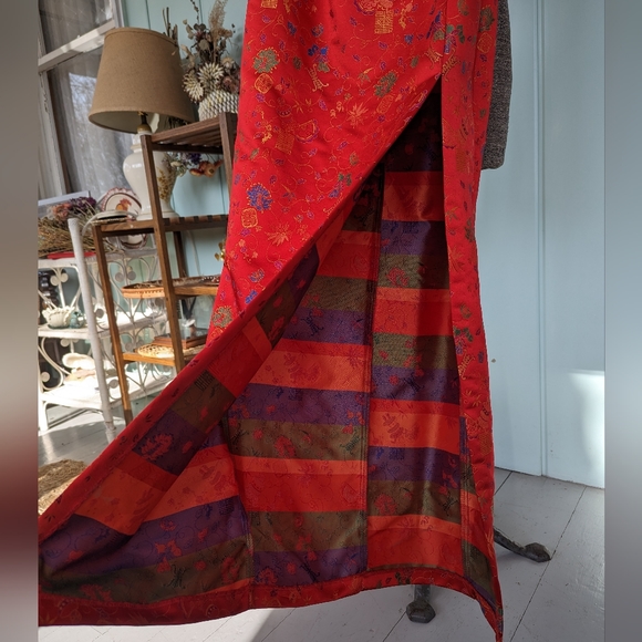 Vintage Red Cheongsam Dress - Picture 8 of 10